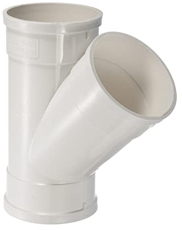 PATIKIL 4 Wye Pipe Fittings, Y-Shape Splitter Duct Hose Connector for Drain Tubes, Drip Systems, White