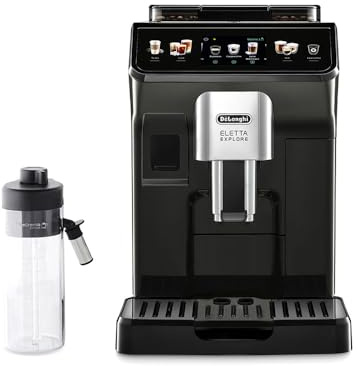 De'Longhi Eletta Explore Cold Brew ECAM450.65.G, Barista Kaffeemaschine mit LatteCrema Hot & Cold, Espressomaschine, Kaffeevollautomat, Kaltextraktion, Touchdisplay, Grau