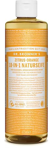 Dr. Bronner’s Naturseife Zitrus Orange Bio Flüssigseife 475ml