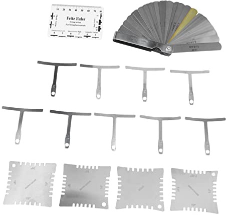ibasenice Herramientas De Guitarra Kit De Reparación Medidores De Radio y Galgas Para Luthiers