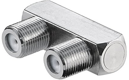 Perfect F-Verbinder, U-Form, F-Buchse > F-Buchse, SAT-Adapter für Satellitenkabel BZW. Koaxialkabel