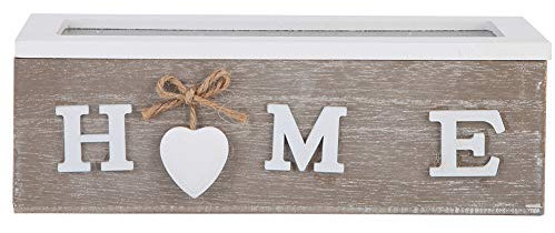 Scatola da Tè in Legno con 3 Scomparti, Scatola Porta Bustine Tè Tisane in Legno, Contenitore con Finestra Trasparente, Contenitore da Tavolo per Tè, Spezie, Gioielli Pettorale E Piccoli Oggetti