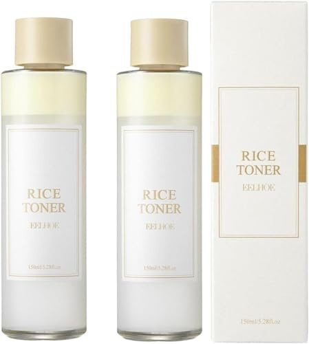 2 Rice Toner Korean Skincare, Korean Rice Toner, feuchtigkeitsspendendes Tonikum, natürlicher Glanz, Reis, Pure Essential Toner 150 ml, feuchtigkeitsspendend mit Reis für das Gesicht, Essentieller