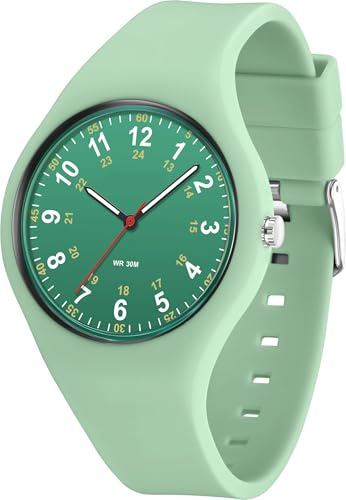 findtime Armbanduhr Damen Uhr Silikonarmband Krankenschwester Analog Quarz Uhr Mädchen Jungen Damenuhren Sportlich 30M Wasserdicht Armbanduhren für Frauen Senioren Sportuhr Casual