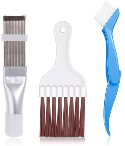 OUDQFCJ Kit de nettoyage de climatiseur ensemble de brosses de nettoyage de climatiseur 3 pièces pour nettoyer le climatiseur d'évaporateur de radiateur