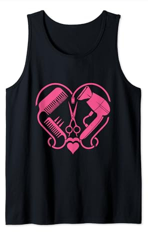 Ciseaux de coiffeur séchoir en forme de cœur Débardeur