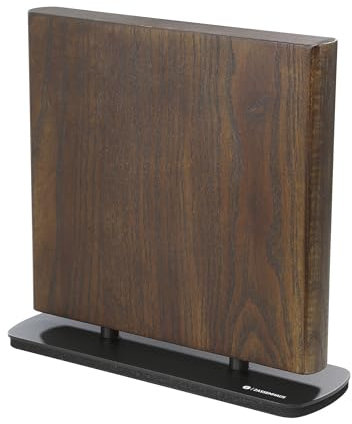 Zassenhaus LOFT Bloc à couteaux magnétique, pour 10 couteaux, porte-couteaux en bois magnétique, utilisable des deux côtés, pour couteaux à viande, couperet et autres, 28 × 9 × 26,5 cm, bois de