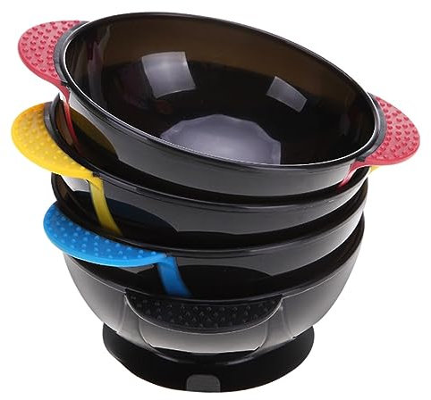 Baluue 4piezas Cuencos Para Tintes De Cabello Recipientes Antideslizantes Ventosa Para Colores Cuencos Para Peluquería Uso Salones De Belleza