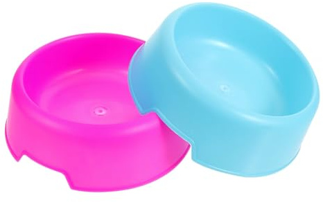 MERRYHAPY 2stücke Plastikschale Für Hunde Runder Hundenapf Aus Kunststoff Tierfutterbehälter Praktischer Hundenapf Leicht Zu Reinigen Ausreichend Platz Für Futter Und Wasser