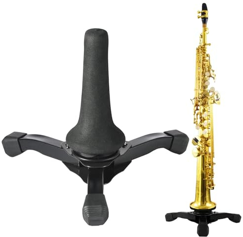 Sopran-Saxophon-Ständer – Faltbarer Stativständer, Faltbarer Sopran-Saxophon-Ständer | Tragbarer Sopransaxophonständer, Zubehör Für Sopransaxophon-Blasinstrumente