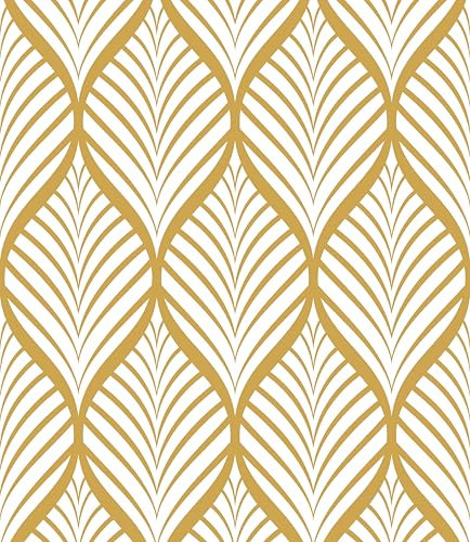 xupingjiti Papier peint autocollant - Film autocollant pour meubles - 44 x 300 cm - moderne et minimaliste géométrique à rayures, cuisine, rebord de fenêtre, armoire - Imperméable