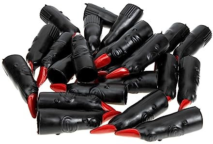 Generisch 24st Gefälschte Verschleiß Falsch Fingernagel Nägel Gefälschter Hexenfinger Maske Gruseliges Zubehör Zombie-Finger Gesicht Halloween Puppen Plastik Black