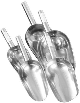 FONDOTIN 5piezas Palas De Acero Inoxidable Para Alimentos De Cucharas De Hielo y Harina Para Cocinas y Fiestas