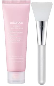 mixsoon Collagen Glass Skin Mask, Hydrating Peel-Off Mask, French Low Molecular Collagen, PDRN & Peptides for Firming, Brightening, and Radiant Skin (80ml)