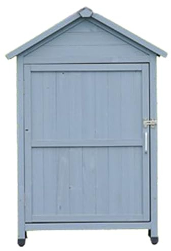 Potting Bench, Outdoor Storage Cabinet,Wooden Garden Storage Cabinet With Lockable Doors & Lean-To Roof,Garden Shed With Waterproof Roof,Waterproof Outside Tool Shed,One Color Gray
