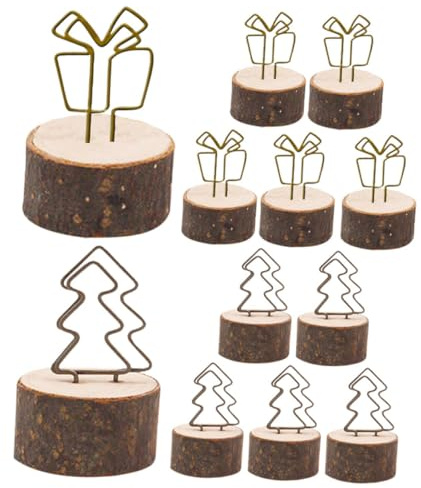 Zerodeko 10 Pezzi Supporti per Foto con Base Stabile Mollette per Memos Matrimoni e Festive
