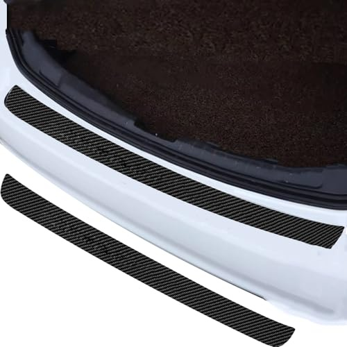 Auto Ladekantenschutz Folie für VW Tiguan III MK3 2024-2026, Auto Kohlefaser Ladekantenschutz Aufkleber Stoßstangenschutz Schutzfolie, Black, 100cm×9cm