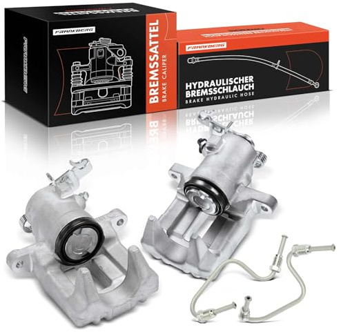 Frankberg 4x Bremssattel Bremsleitung Hinten Replace# 2207296 | Kompatibel mit Golf VI 5K1 Golf V 1K1 Golf Plus 521 5M1 A3 Sportback 8PA Yeti 5L A3 8P1 Beetle Cabriolet 5C7