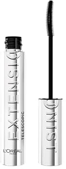 L'Oréal Paris Telescopic Extensionist Mascara, Lengthening, Curling & Lifting for 24HR Wear, Infused with Magnetic Pigments & Lengthening Fibers, Black