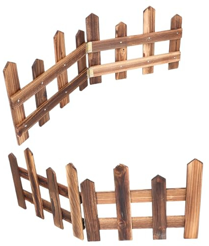 GALPADA Clôture de Noël Bois pour Jardin et Animaux Barrière Amovible de Protection Sapin Chats Bordure Décorative Extérieure Polyvalente et Sécurisée