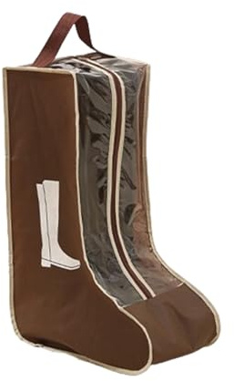 De Almacenamiento De Botas Portátil, Botas con Cremallera Y Asa De Zapatos De Viaje para Hogar Y Viajes, marrón, Long Style, Consulte la descripción