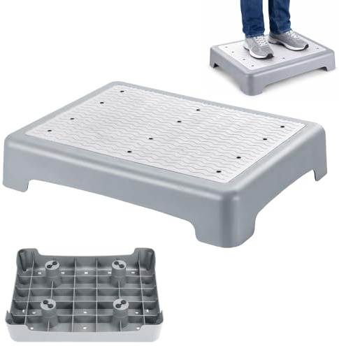 Anti-Rutsch Halbstufe, One Step Stool für Senioren, Trittstufe Bis 200 Kg, Einstiegshilfe für Senioren, Tragbare Tritthocker Indoor & Outdoor, Treppenhilfe für Bad, Küche, Auto, Outdoor