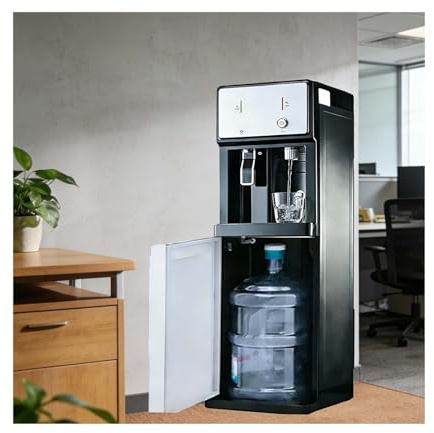 Kaltwasserspender Standgerät，Wasserspender mit Kalter Kühlung & Heißfunktion mit Bodenlade für 19L Flaschen (5 Gallonen)，Bodenstehender Mit Bodenbeladung.
