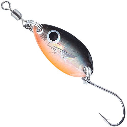 Balzer Forellen Blinker Leaf 1,5g 2,5cm- Forellenblinker zum Spinnfischen auf Forellen, Spoonblinker zum Forellenangeln, Spinnköder, Farbe:Schwarz ­/ Silberfarben /­ Rot