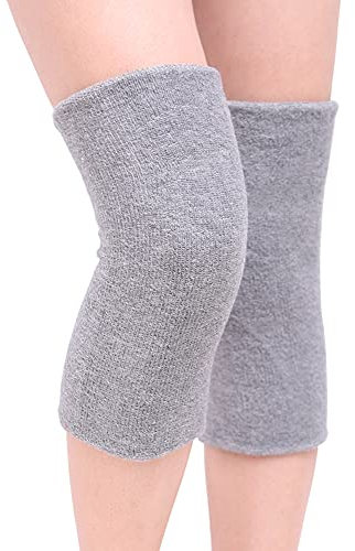 1 Paare Dicke Kniewärmer Winter Warme Knieschoner Arthritis Kaltes Knie Schmerzlinderung Kniebandage Thermische Kniekompression Ärmel Knieschützer Schoner Komfort Knieprotektor für Fahrrad Motorrad