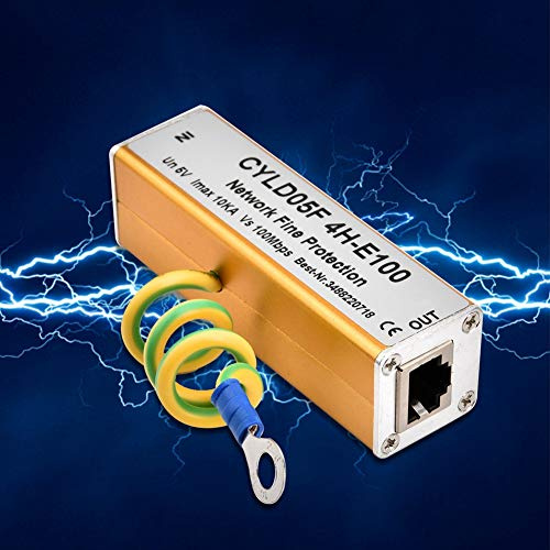 CYLD05F Nätverksskydd,Rj45 Rj11 Adapter Ethernet Network Surge Protector Thunder Lighting Arrester Protection 5V