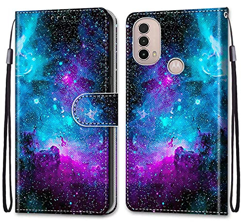 Mo-Somnus Funda para Motorola Moto E30 / E40 / E20, Funda Cartera Funda Libro Caso Piel PU con Tapa Magnético Billetera Flip Carcasa Cuero [Protección Completa] [Ranura para Tarjeta] (Brillante)