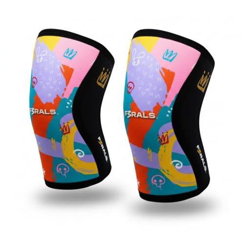 F3RALS ® Kniebandage Kraftsport 7mm | Neopren Kniestütze für Cross Training - Knee Support Powerlifting Unisex