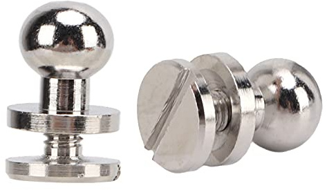 Rankomu Lot de 20 rivets en laiton à tête ronde pour projets de bricolage, 10 x 8 mm, résistance à l'abrasion, vis de ceinture, vis à goujons en cuir, accessoires de bagages