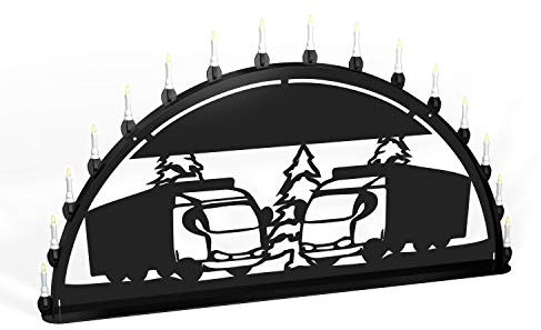 Außenschwibbogen Schwibbogen Lichterbogen Metall - Motiv: LKW - XL 1,2 Meter Breite Außen-Bereich schwarz * groß *