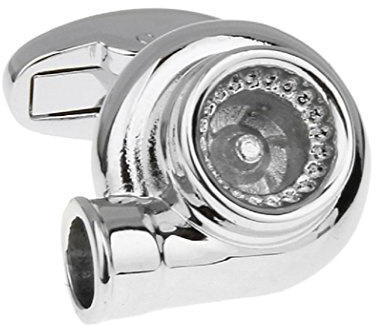 MRCUFF Turbocharger Sports Car Auto Racing Race Cufflinks in a Presentation Gift Box & Polishing Cloth