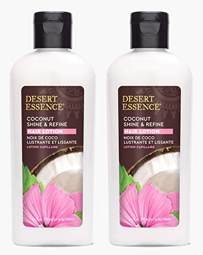 Desert Essence - Lotion Capillaire Lustrante et Lissante à la Noix de Coco - 190mL - Lot de 2