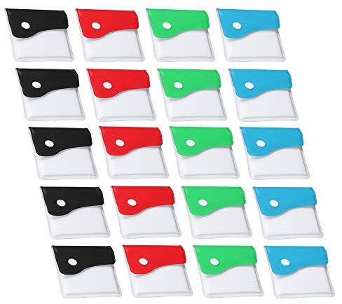 20 Stück Taschenaschenbecher Mini Aschenbecher Beutel Feuerbeständige Wiederverwendbare Aschenbecher aus PVC für Unterwegs Reise Auto 4 Farbe