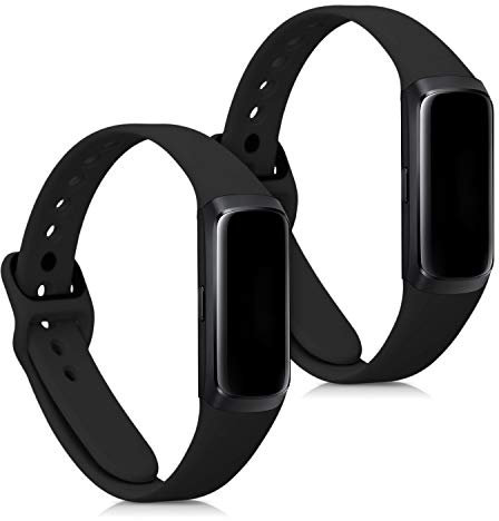 kwmobile Bracelet compatible avec Samsung Galaxy Fit (SM-R370) bracelet - 2x bracelet de rechange en silicone pour fitness tracker