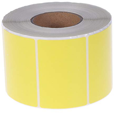 TOYANDONA Klebeetiketten-Rolle, Thermopapierrolle, 800 Stück, selbstklebende Adress-Etiketten, leere Rolle, Adress-Versand-Etikett für Thermodrucker (gelb)