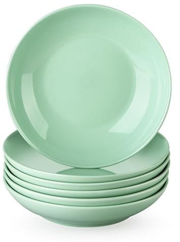 LOVECASA, SWEET Serie Suppenteller Suppenteller aus Porzellan, 6-teilig, 21 cm, 550 ml, Pure Farbe