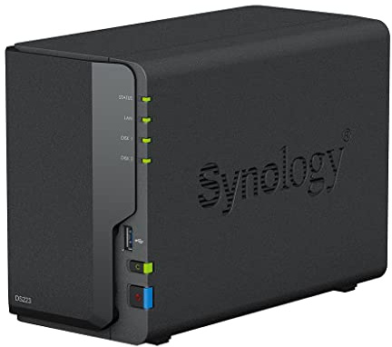 SYNOLOGY DS223 NAS 8 TB (2 x 4 TB) IronWolf, montiert und getestet mit installiertem SE DSM