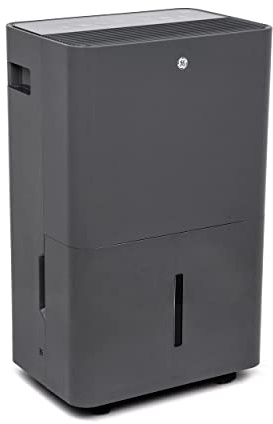 GE Energy Star Portable Dehumidifier, 50 Pint Daily Output with Pump and Drain Hose for Auto or Manual Drainage, Ultra Quiet, Perfect for Basement, Bedroom, Bathrooms, Gray