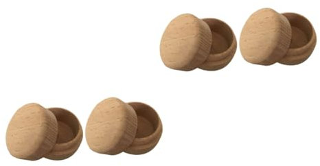 LIFKOME 4pcs Elegant Wedding Ring Box Wooden Jewelry Boxes Dividers Dividers Bead Organiser