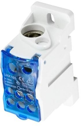 NURII DIN-Schienen-Verteilerkasten, Block One In Multiple Out Power Universeller elektrischer Kabelanschluss, Anschlusskasten-Klemmenblock (Size : 160A)