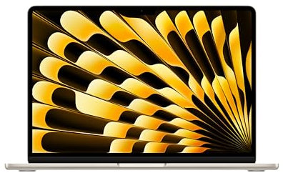 Apple 2024 MacBook Air de 13 Pulgadas con Chip M3 de Apple: Pantalla Liquid Retina de 13,6 Pulgadas, 8 GB de Memoria unificada, SSD de 512 GB, cámara FaceTime HD a 1080p, Touch ID, Blanco Estrella