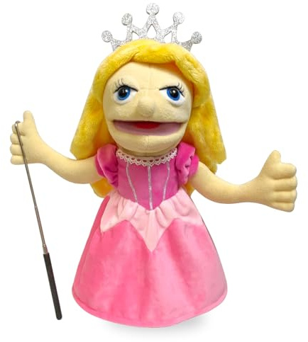 okegztoa 16 Puppets Entriloquist Puppet,Hand Puppets for Kids Plush Princess Puppe t for Adults with Removable Mouth Puppet for Kids Ages 4-8，Hand Puppet for Adults with Scalable Puppets Control Rod