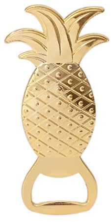 Décapsuleur en forme d'ananas doré - Outil de fête de mariage - Cadeau de fête de mariage - Porte-verres à vin sous armoire - Support de verre à vin sous l'armoire