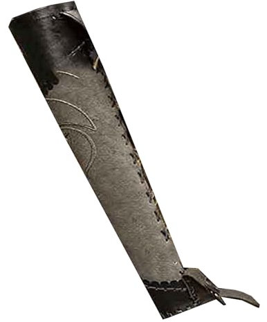 MDFCZXP Kunstleder handgemachter mittelalterlicher Köcher Verstellbarer Riemen Retro Bogenschießen Pfeil Tasche Halter,Grau,50cm