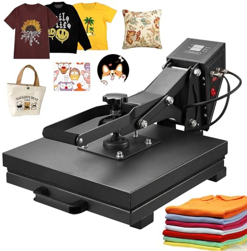 38x38cm T-Shirt Presser Heat Press Sublimation Machine, 1600W, for Canvas Bag Pillows Phonecase, Drawer Push-Pull Design
