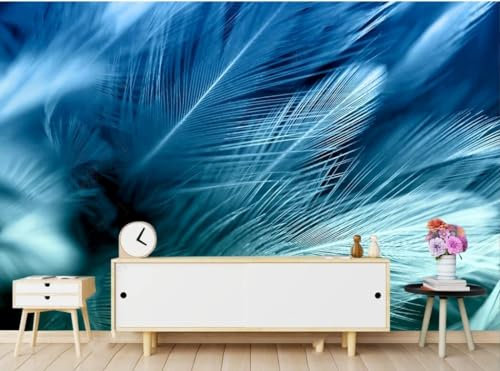 3D Tapeten 3D Effekt Wohnzimmer Schlafzimmer Kinder Tapeten Junge Ästhetische Abstrakte Lila Feder Dekoration Hintergrund Wand Fototapete Natur Blumen Wald